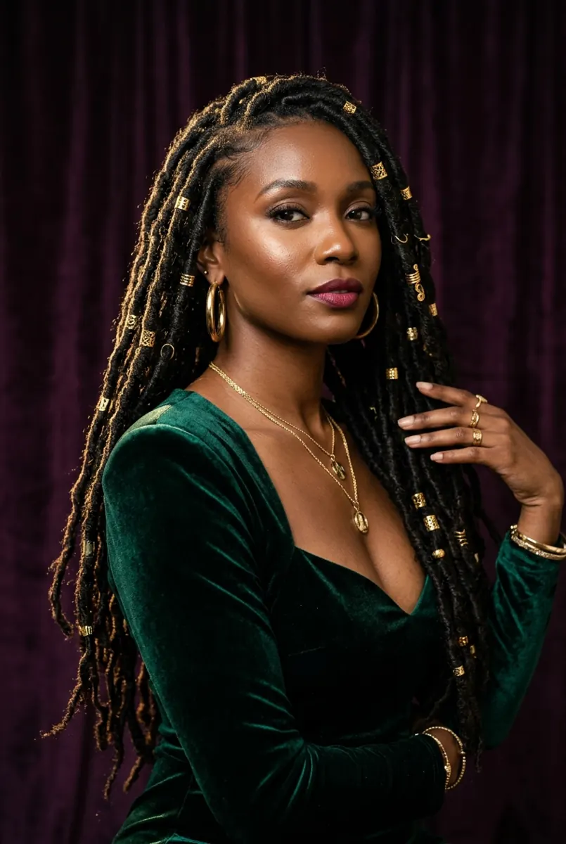 Personne aux dreadlocks entretenues qui applique un soin sur ses racines